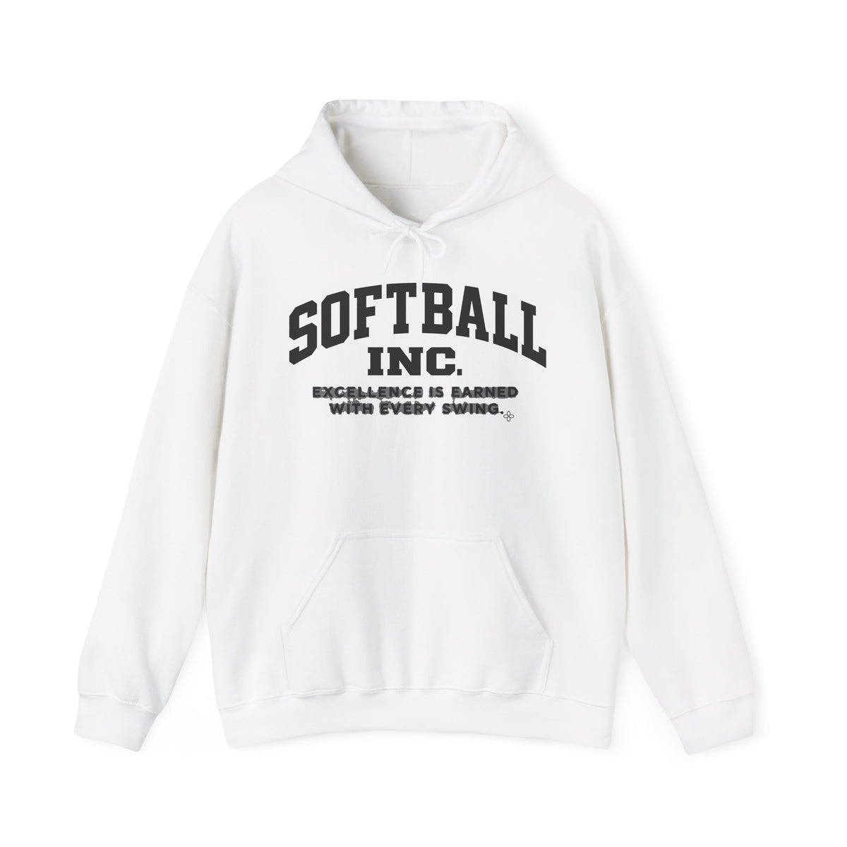 Softball Inc. Hoodie | Excellence Is Earned With Every Swing | Softball Gildan Hoodie
