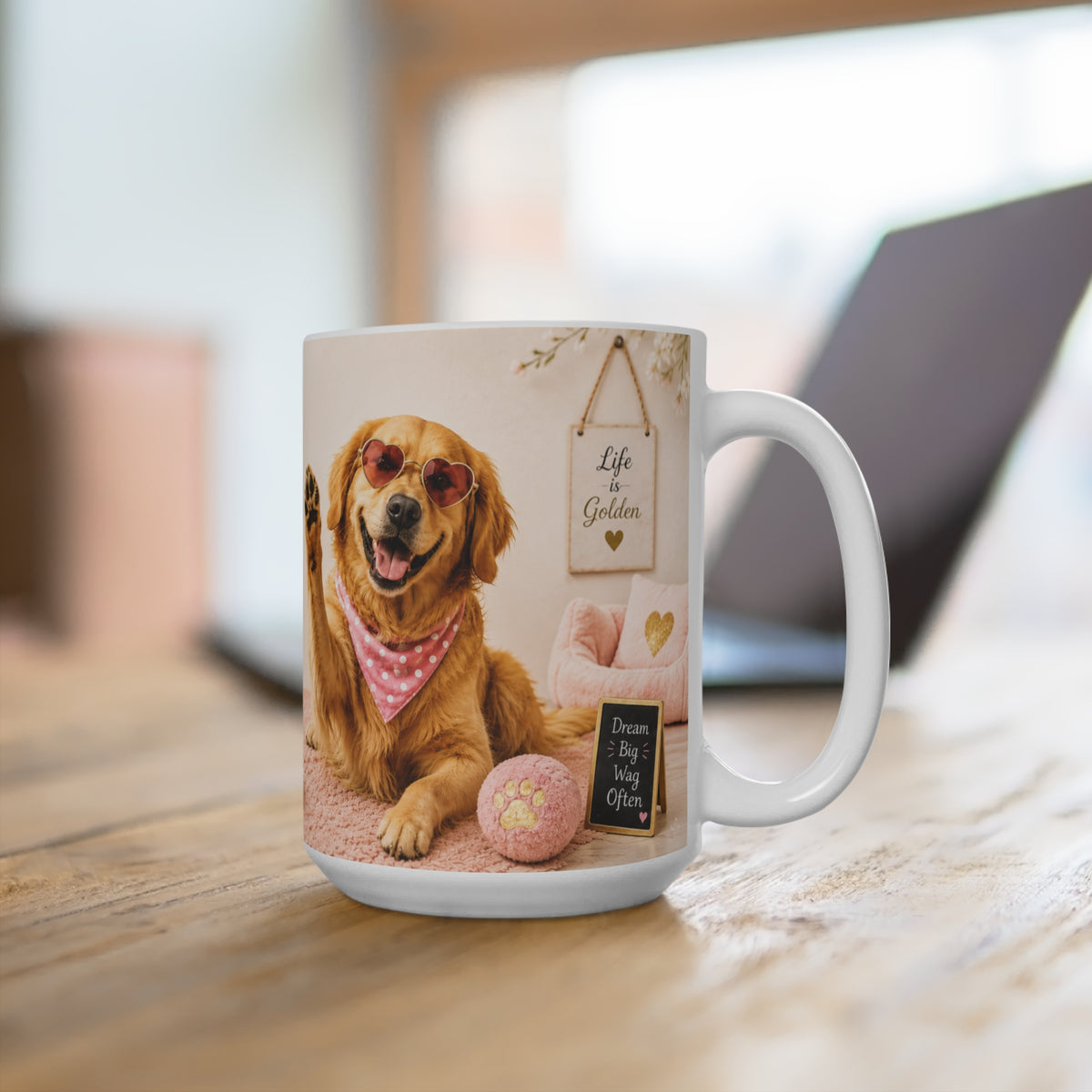 You've Got This, One Paw at a Time - 15 oz Funny Dog Mug, Coffee Cup, Golden Retriever Mug