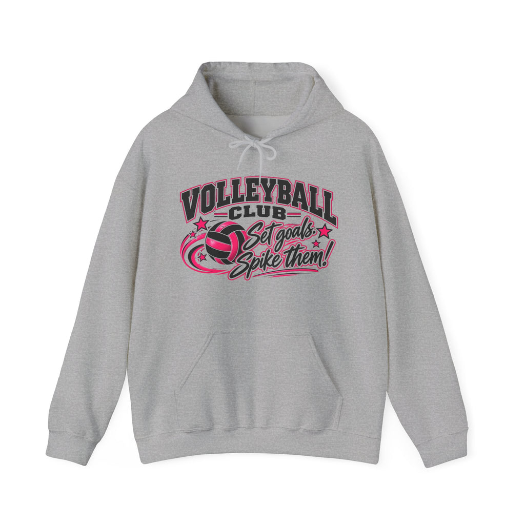 Volleyball Club Hoodie | Set Goals, Spike Them | Volleyball Gildan Hoodie