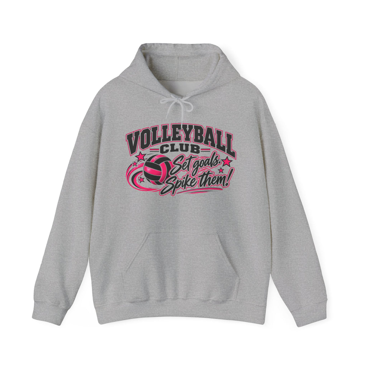 Volleyball Club Hoodie | Set Goals, Spike Them | Volleyball Gildan Hoodie