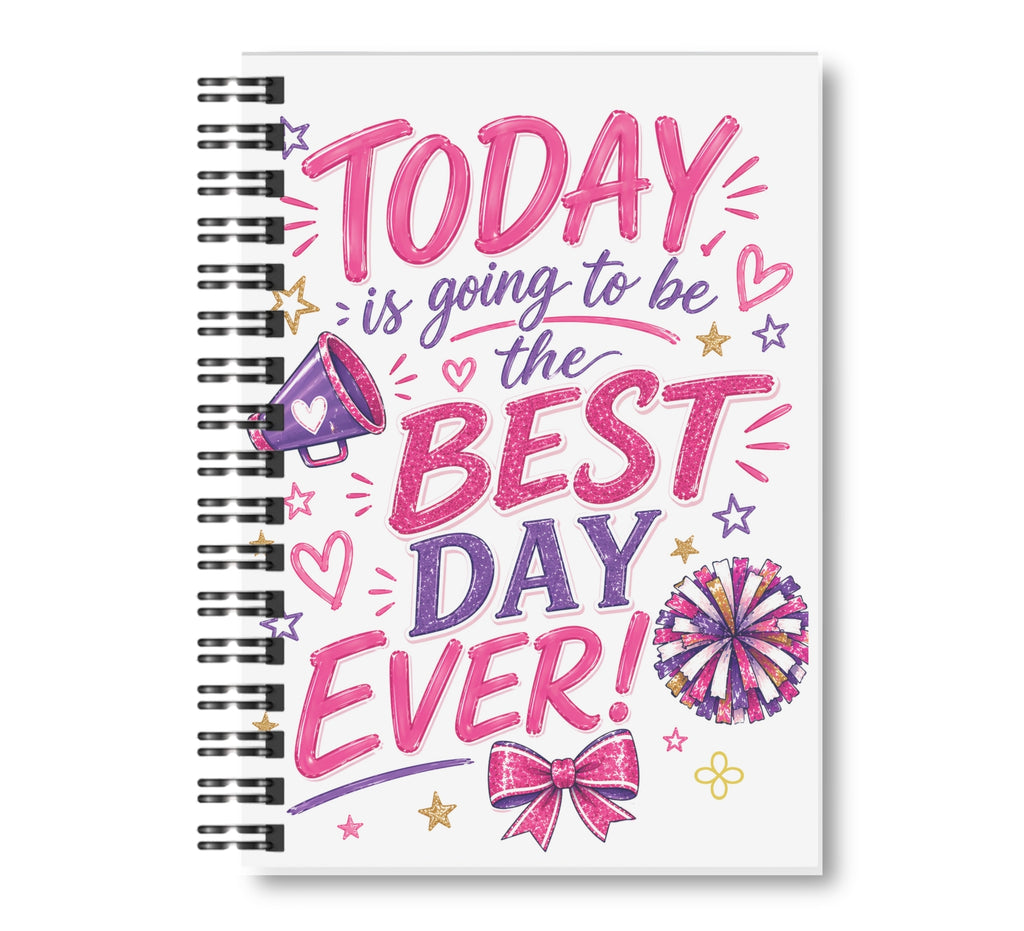 Cheerleading Notebook - 15 Covers to Choose From, Wide Ruled Lined Journal, 100 pages, 8.5"x11" Spiral Bound