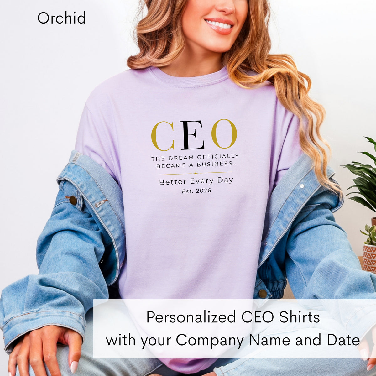 Personalized CEO T-shirt - Custom Business Owner Tee - Business Gift - The Dream Officially Became a Business