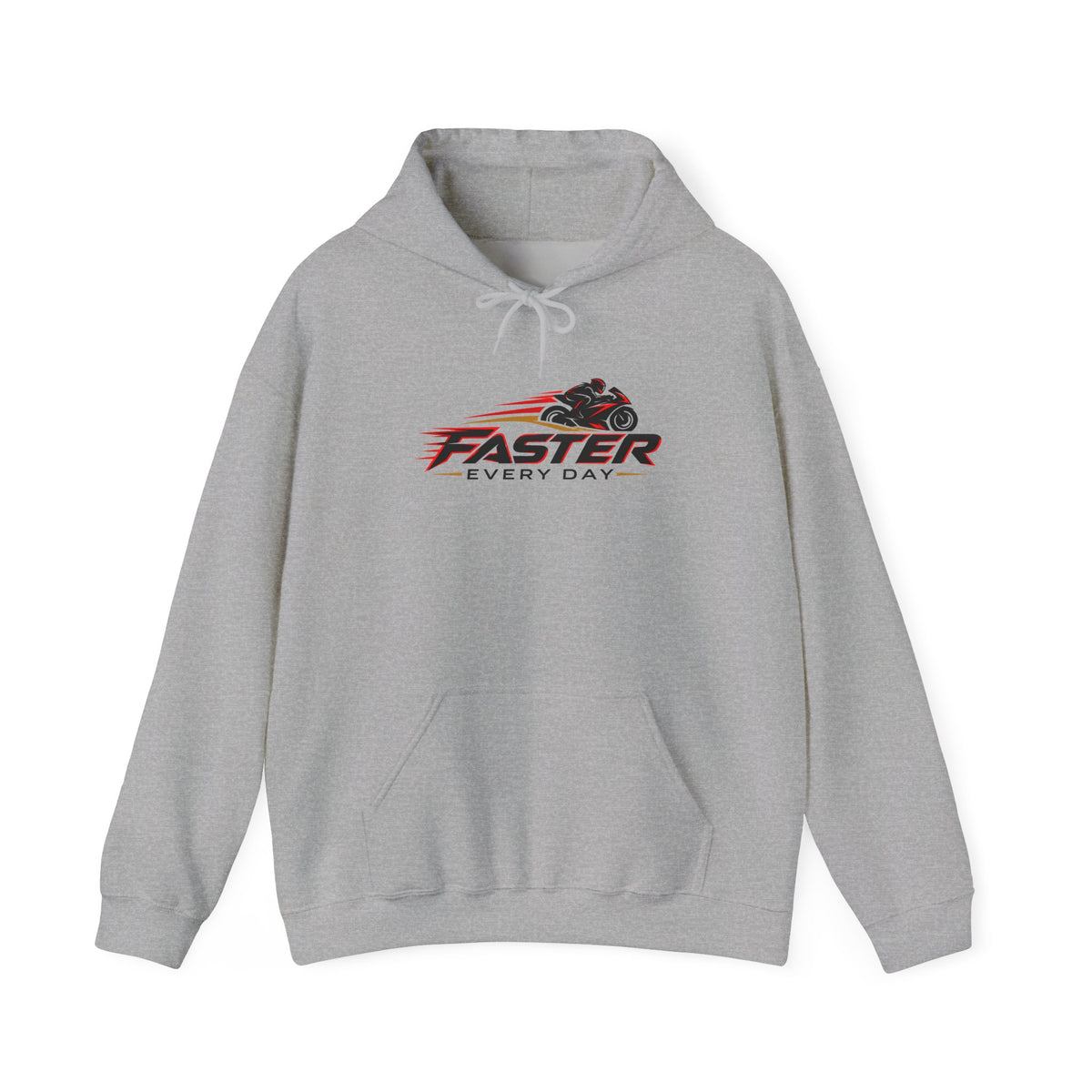 Faster Every Day Sport Bike Logo Hoodie | Motorcycle Racing Gift | Gildan Hoodie
