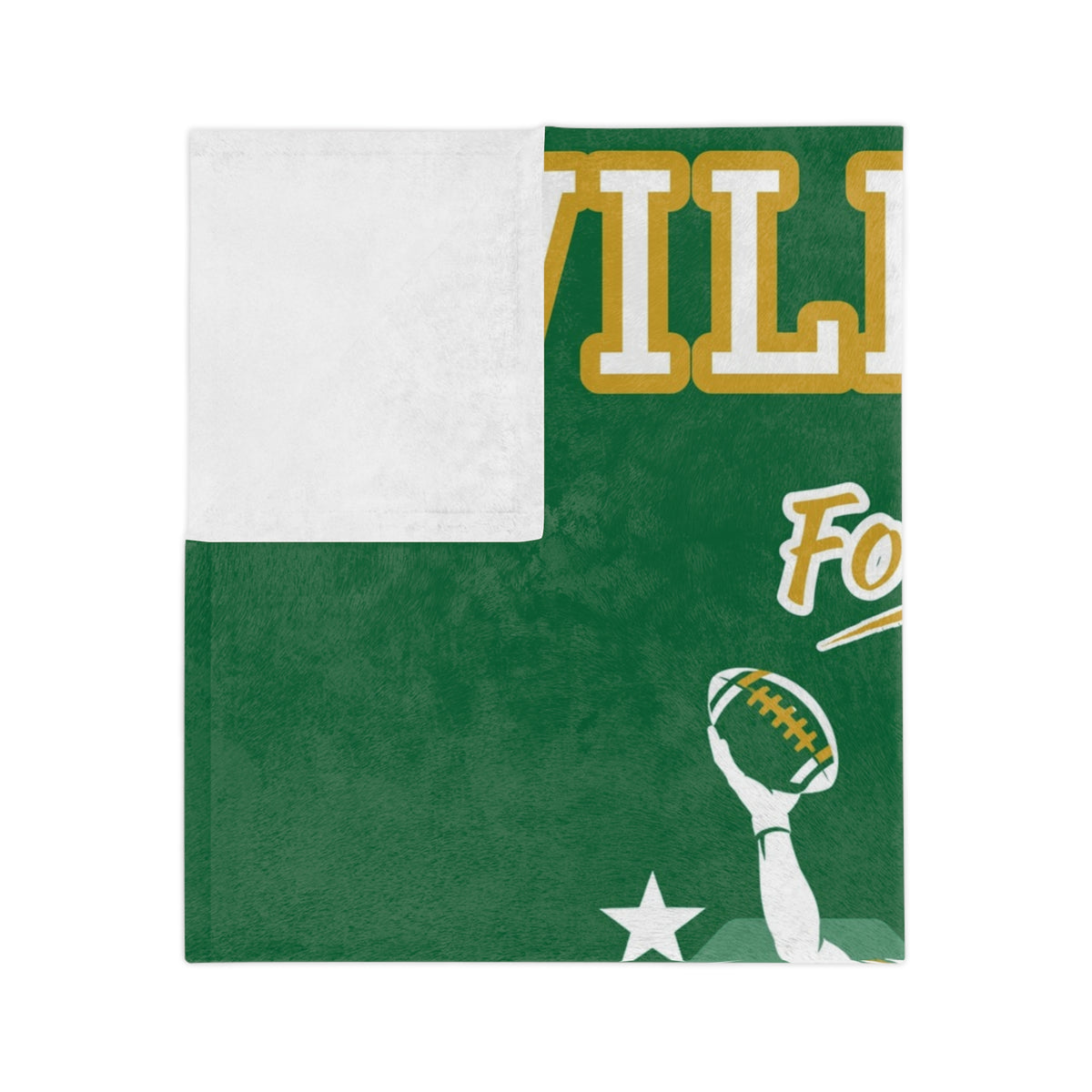 Personalized Football Blanket - Player Spotlight Design | Custom Team Name, Number & Player Name | 2 Styles, Your Team Colors | Plush Throw
