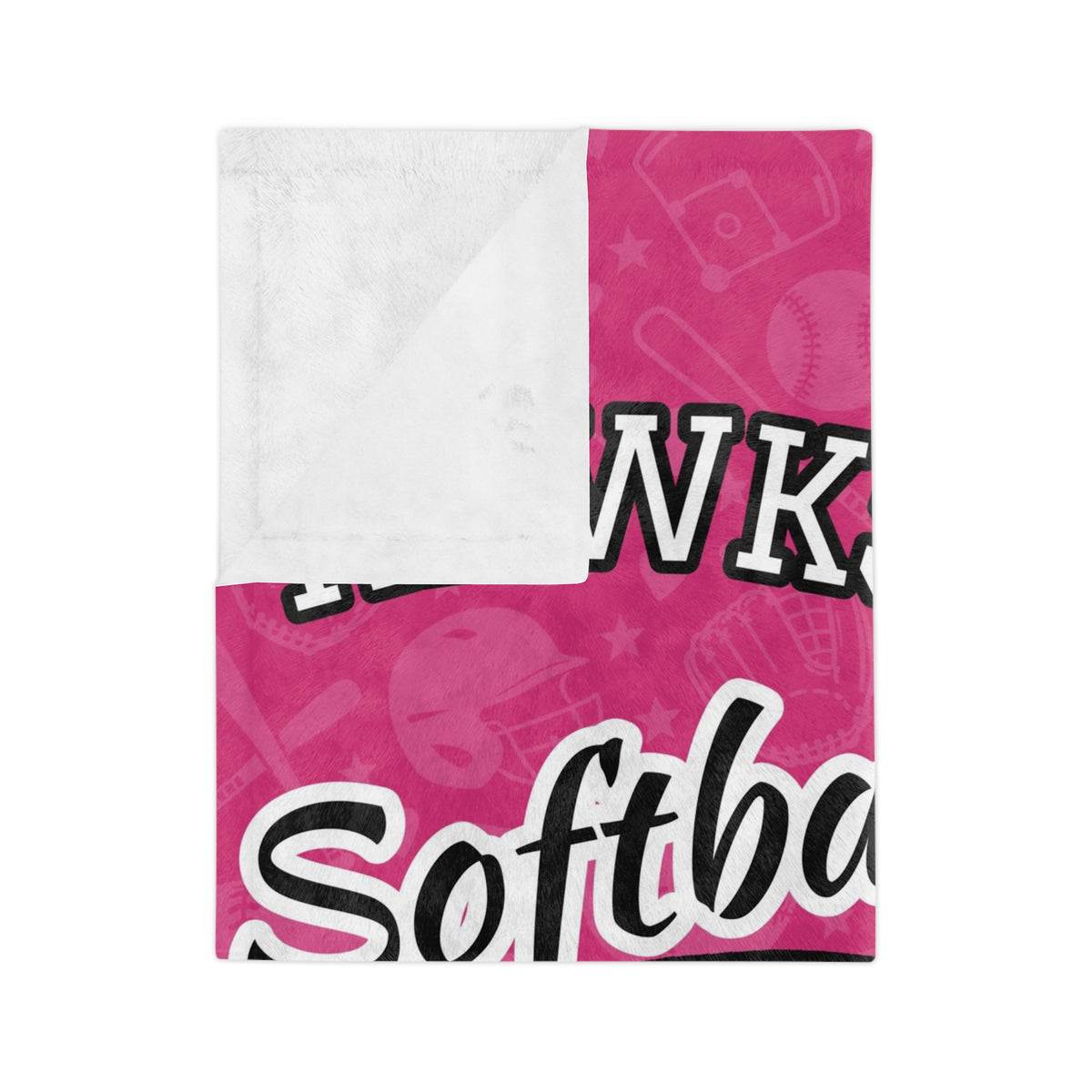Personalized Softball Blanket - Varsity Split Design | Custom Team Name, Number or Class Year & Player Name | Softball Player, Senior Night Gift | Plush Throw