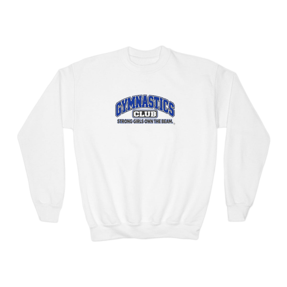 Gymnastics Club Youth Sweatshirt | Strong Girls Own the Beam | Girls Gymnastics Youth Crewneck