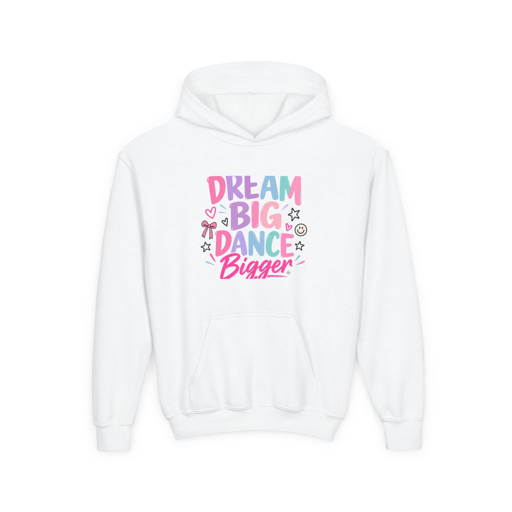 Dream Big Dance Bigger Youth Hoodie | Dancer Gift | Girls Dance Youth Hoodie