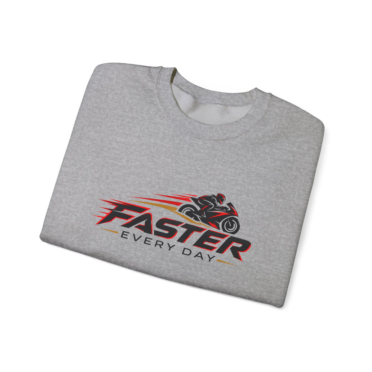 Faster Every Day Sport Bike Logo Sweatshirt | Motorcycle Racing Gift | Gildan Crewneck Sweatshirt