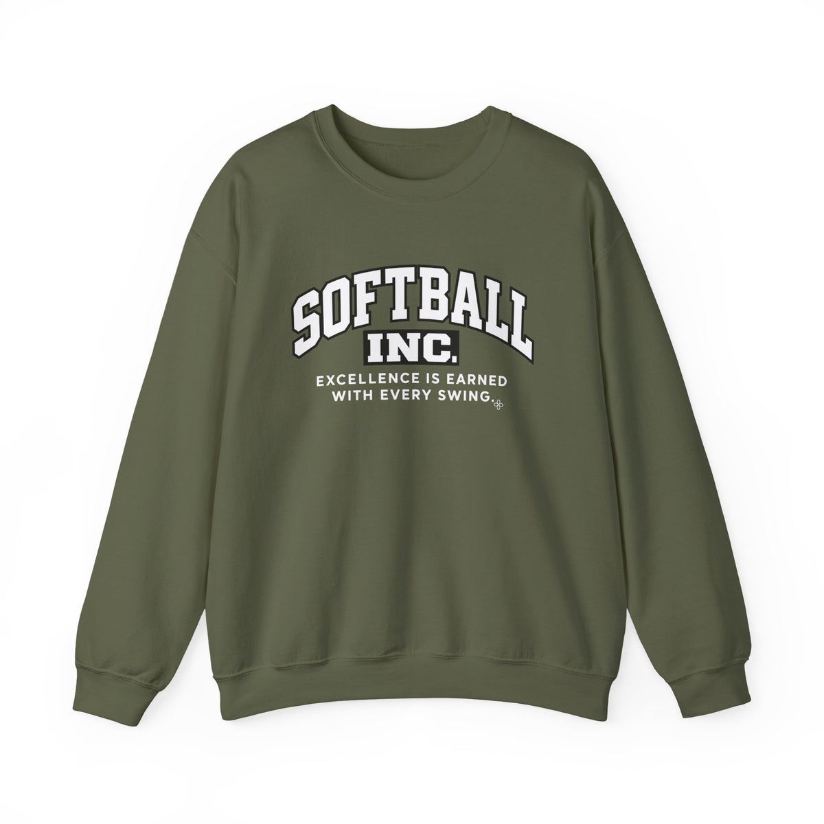 Softball Inc. Sweatshirt | Excellence Is Earned With Every Swing | Softball Gildan Crewneck