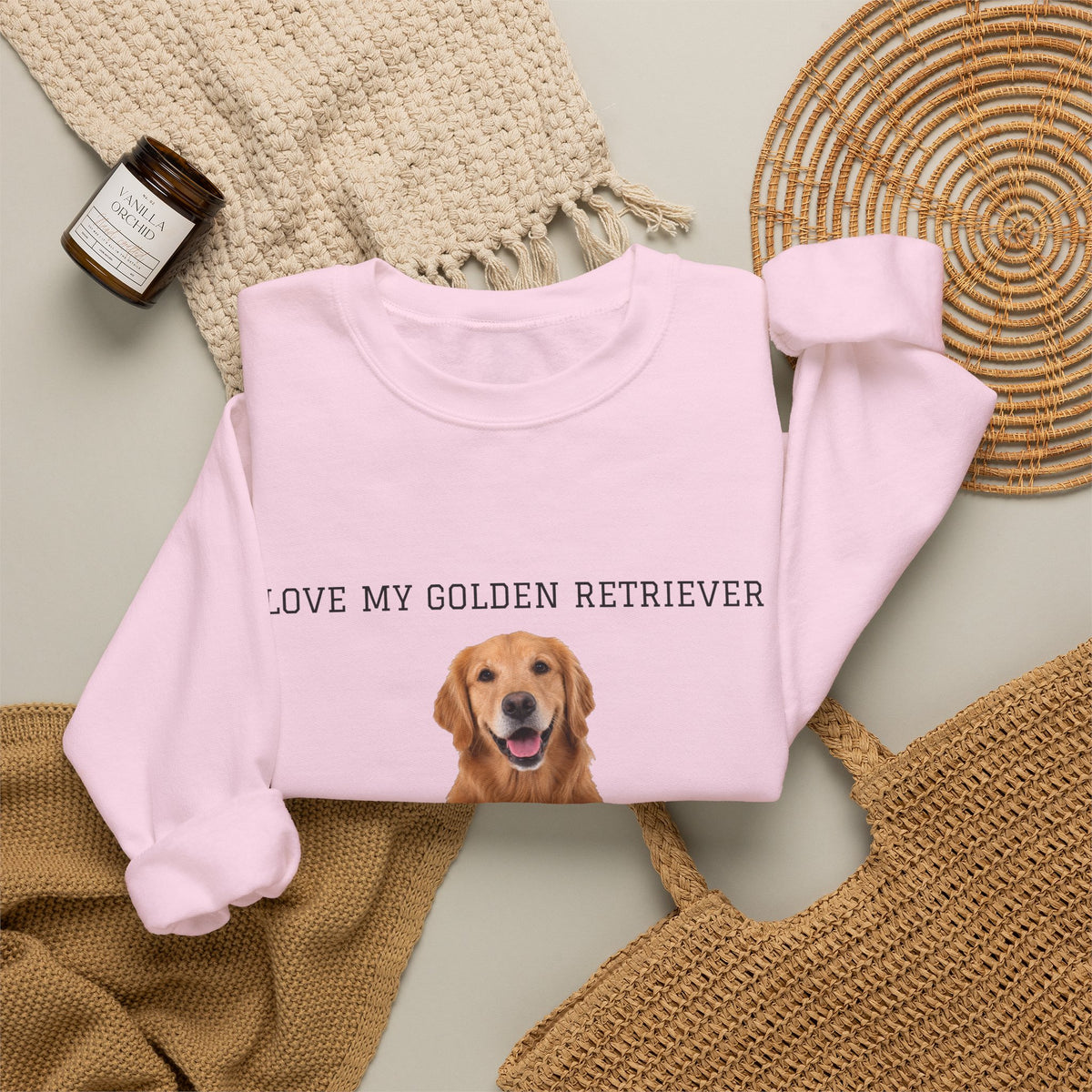 Custom Pet Photo Sweatshirt - Loved Better Every Day | Your Dog or Cat Photo & Name | Love My Pack | Rescue Mama | Gildan Sweatshirt