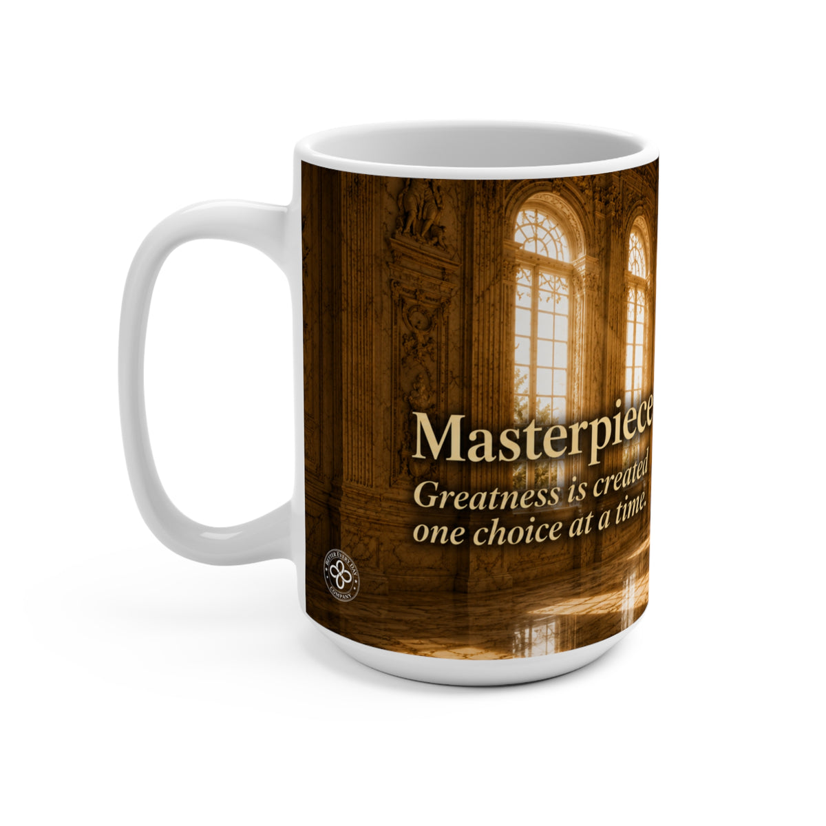 Masterpiece - Greatness Is Created One Choice at a Time - Greek Sculpture - 15 oz Inspirational Marble Statue Mug, Coffee Cup