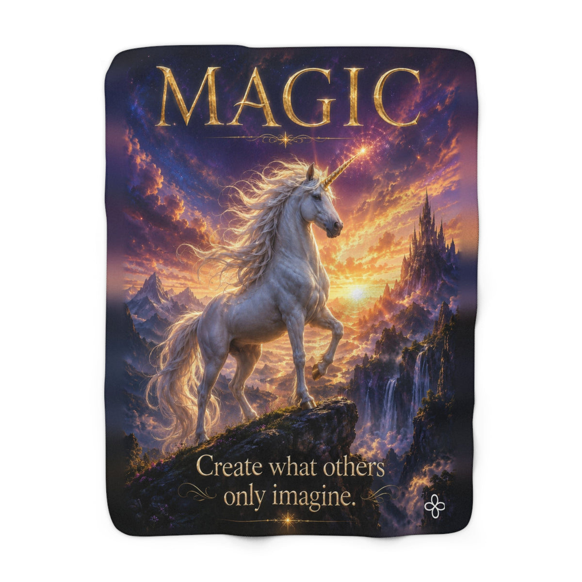 Magic Motivational Sherpa Blanket | Inspirational Quote Sherpa Fleece Throw | Uplifting Gift | Better Every Day