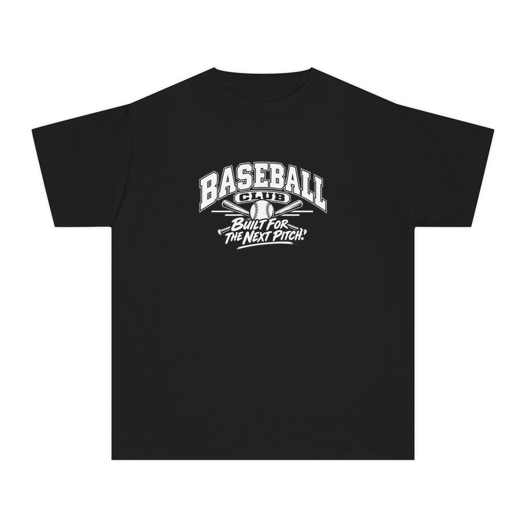 Baseball Club Youth T-Shirt | Built for the Next Pitch | Kids Baseball Comfort Colors Youth Tee