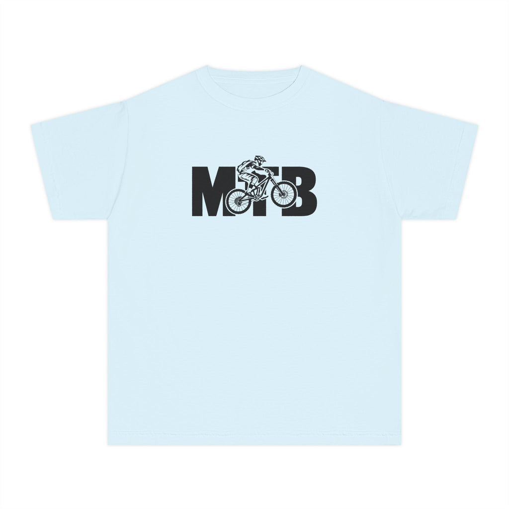 MTB Mountain Bike Youth T-Shirt | Mountain Bike Rider Graphic | Kids Comfort Colors Youth Tee