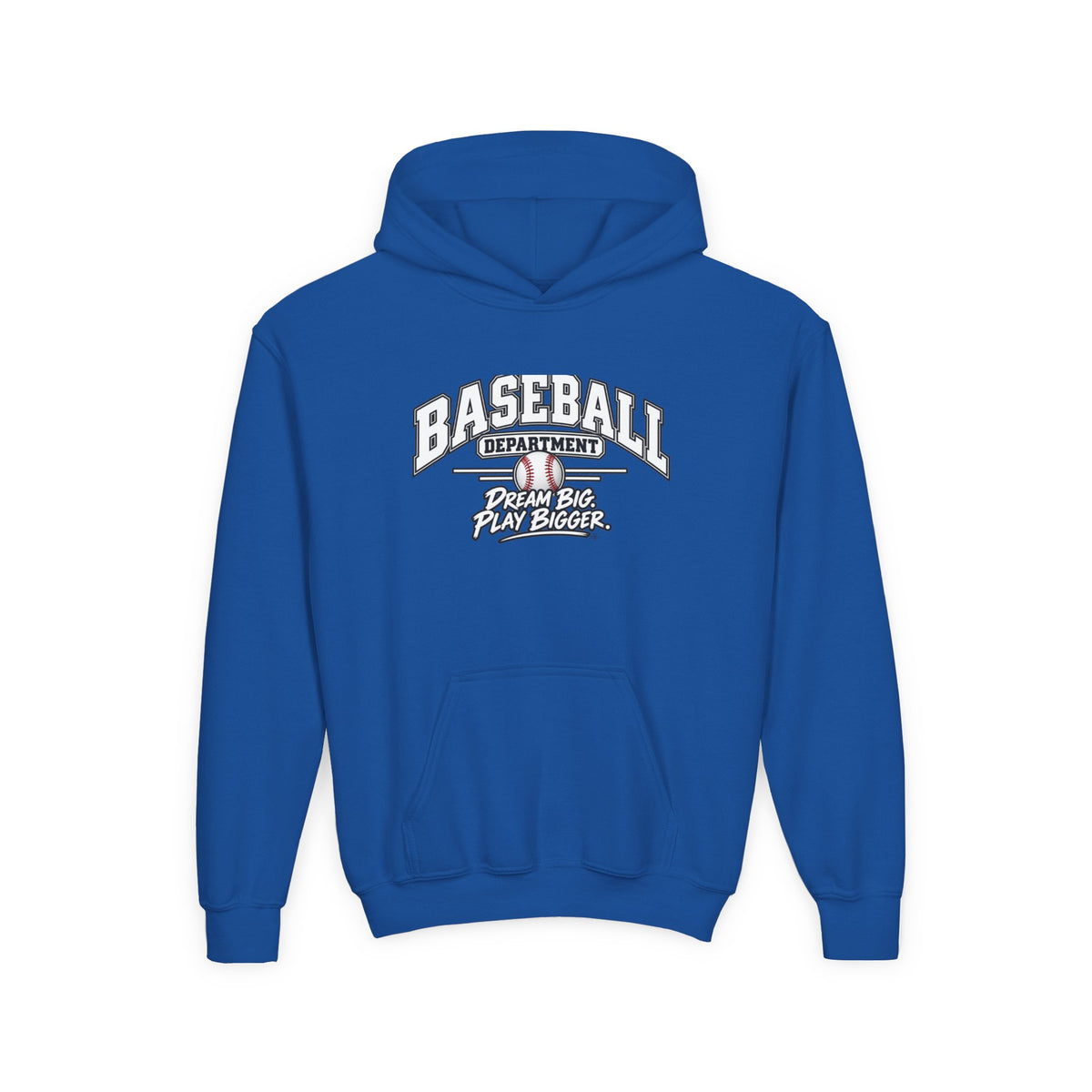 Baseball Department Youth Hoodie | Dream Big, Play Bigger | Kids Baseball Youth Hoodie