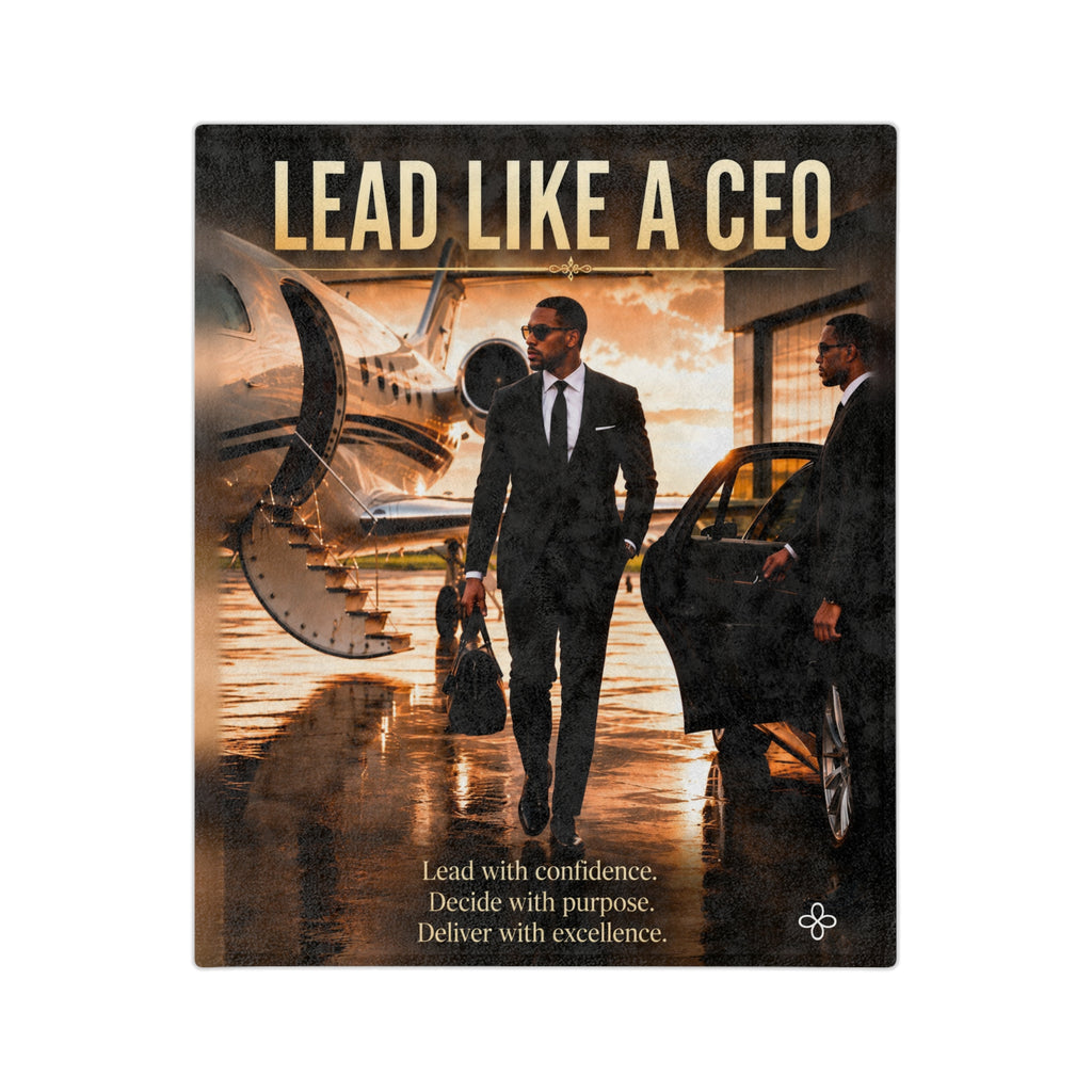 Lead Like a CEO - Style 2 Motivational Blanket | Inspirational Quote Plush Throw Blanket | Uplifting Gift | Better Every Day