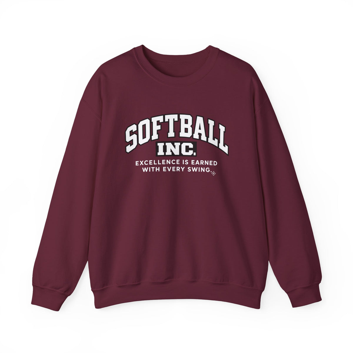 Softball Inc. Sweatshirt | Excellence Is Earned With Every Swing | Softball Gildan Crewneck