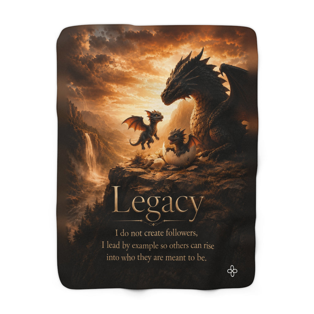 Legacy Motivational Sherpa Blanket | Inspirational Quote Sherpa Fleece Throw | Uplifting Gift | Better Every Day