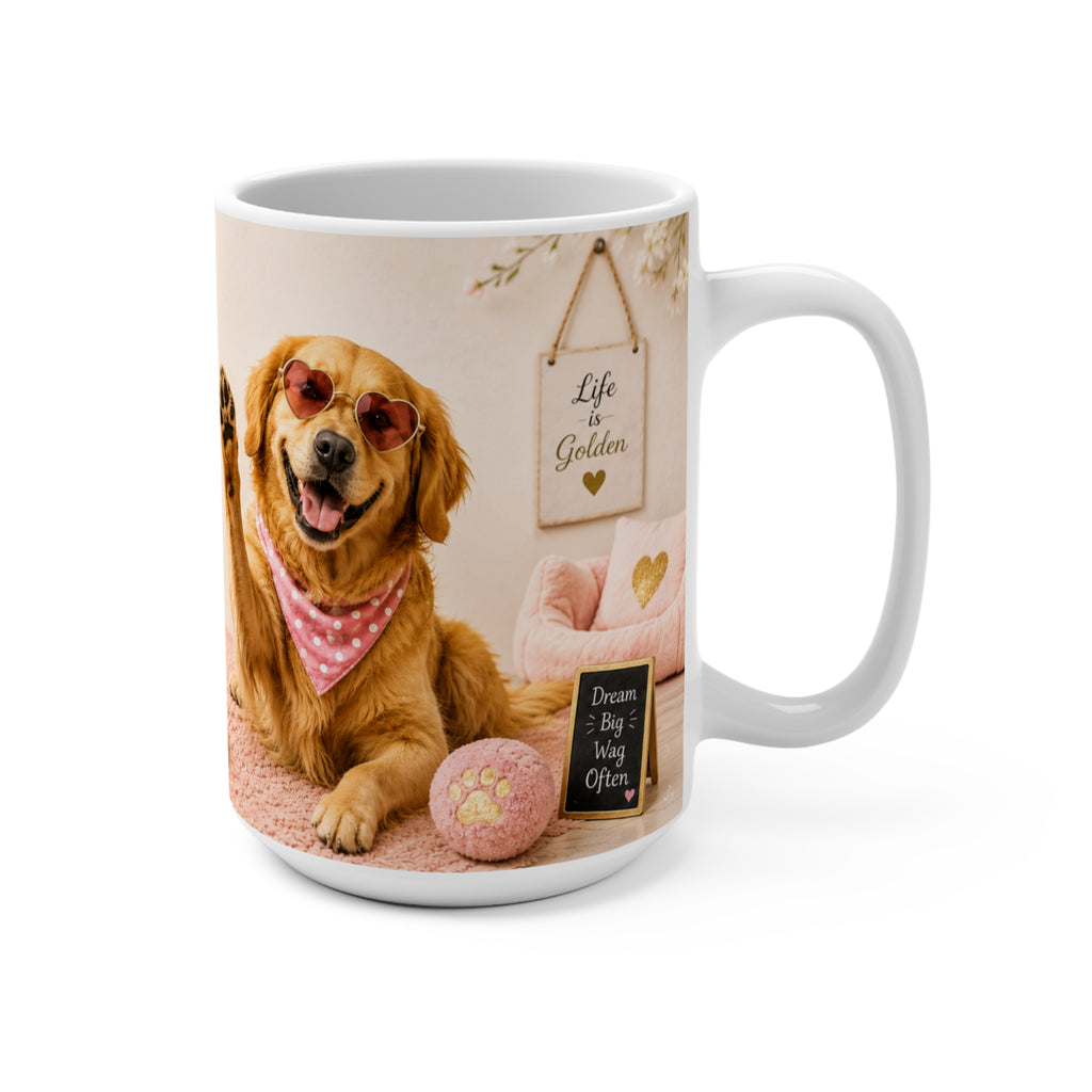 You've Got This, One Paw at a Time - 15 oz Funny Dog Mug, Coffee Cup, Golden Retriever Mug