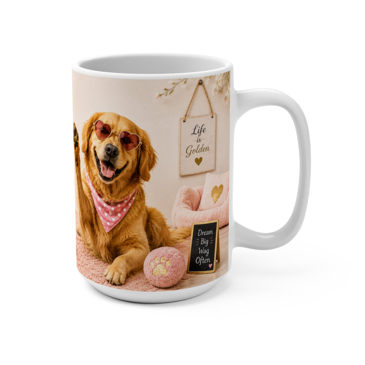 You've Got This, One Paw at a Time - 15 oz Funny Dog Mug, Coffee Cup, Golden Retriever Mug