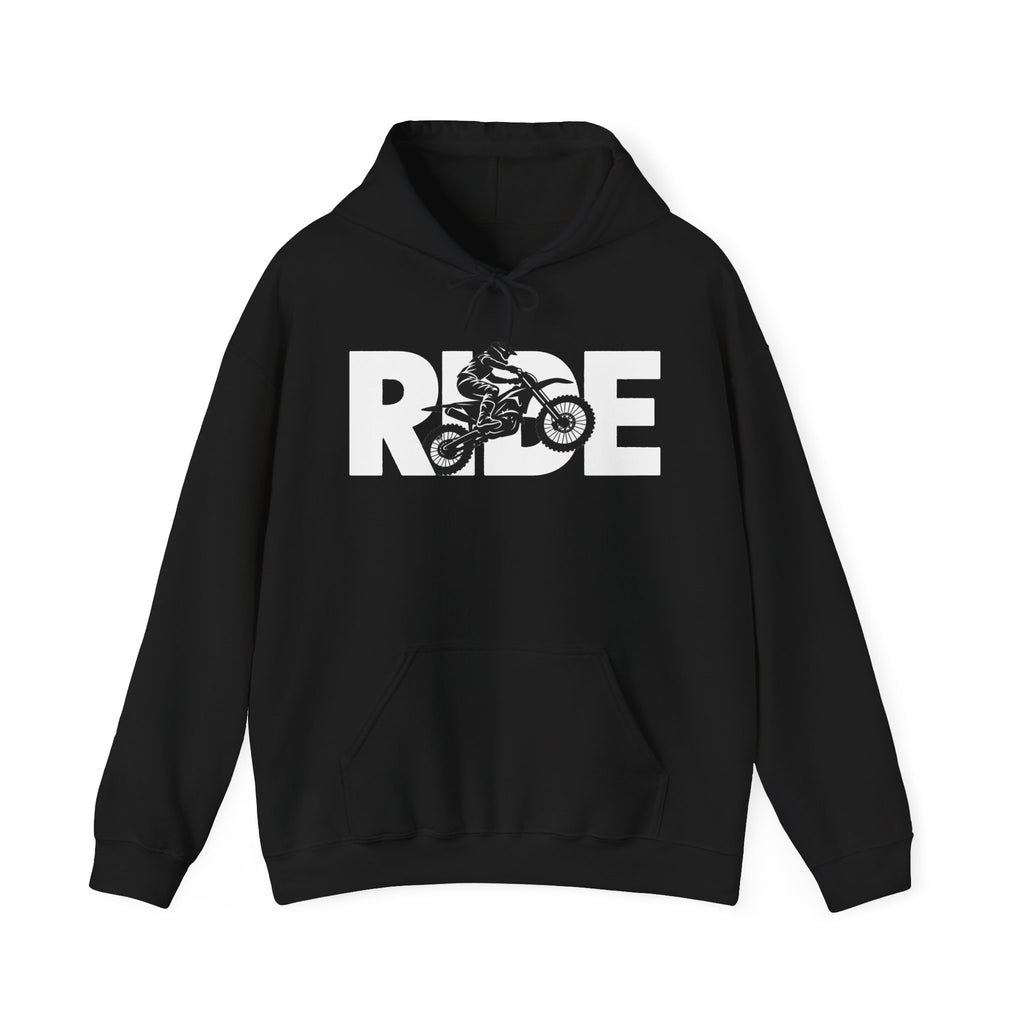 RIDE Dirt Bike Hoodie | Dirt Bike Rider Graphic | Gildan Hoodie