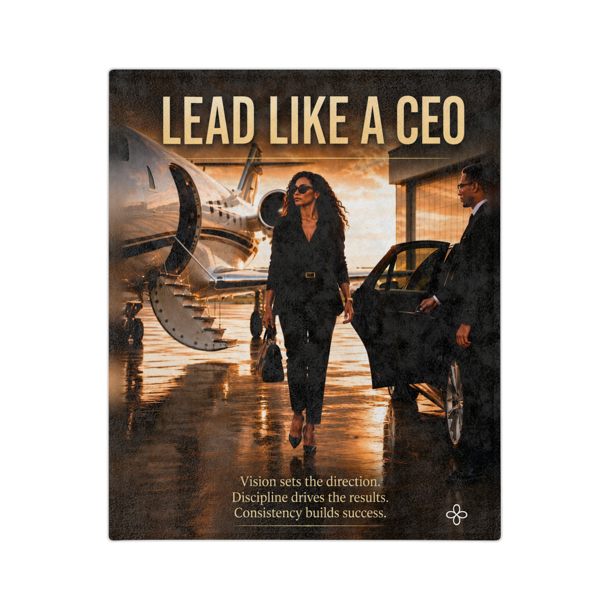 Lead Like a CEO - Style 3 Motivational Blanket | Inspirational Quote Plush Throw Blanket | Uplifting Gift | Better Every Day