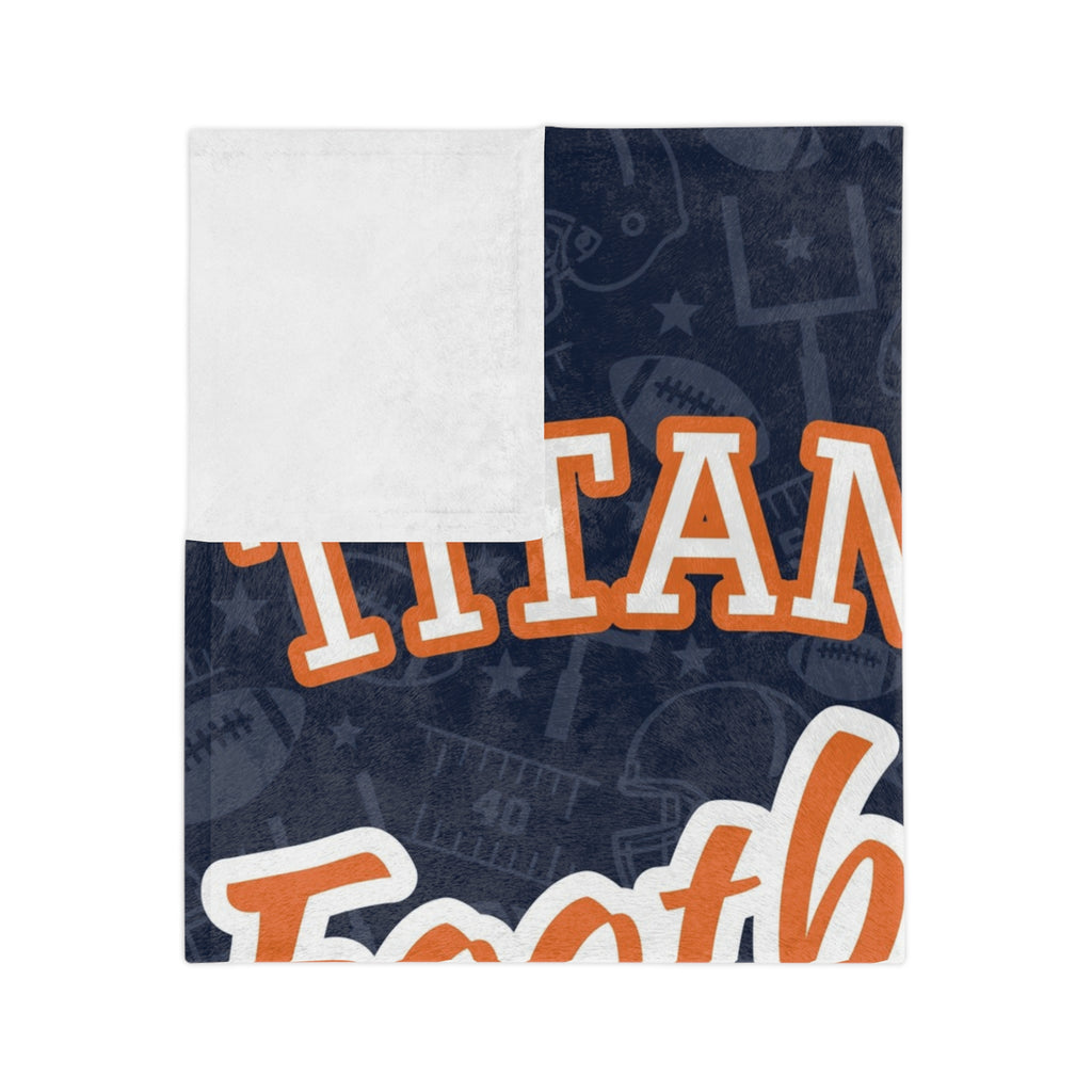 Personalized Football Blanket - Varsity Split Design | Custom Team Name, Number or Class Year & Player Name | Football Player, Senior Night Gift | Plush Throw
