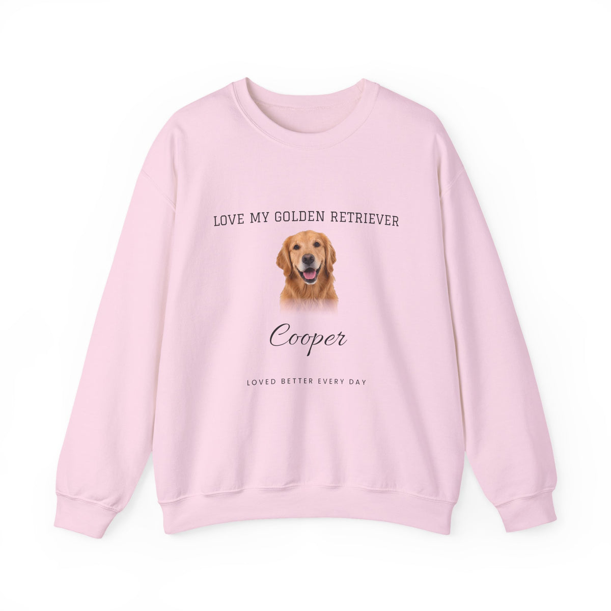 Custom Pet Photo Sweatshirt - Loved Better Every Day | Your Dog or Cat Photo & Name | Love My Pack | Rescue Mama | Gildan Sweatshirt