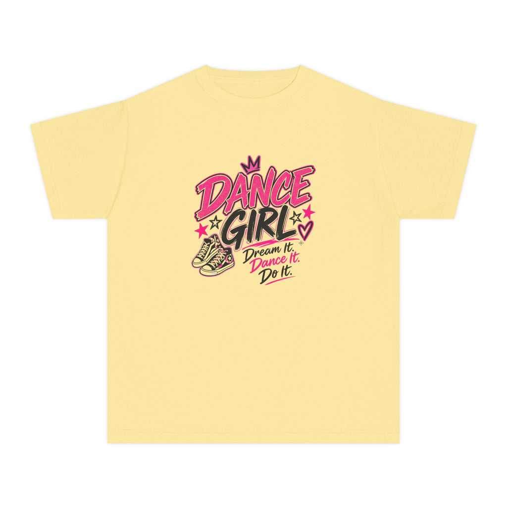 Dance Girl Youth T-Shirt | Dream It, Dance It, Do It | Girls Dance Comfort Colors Youth Tee