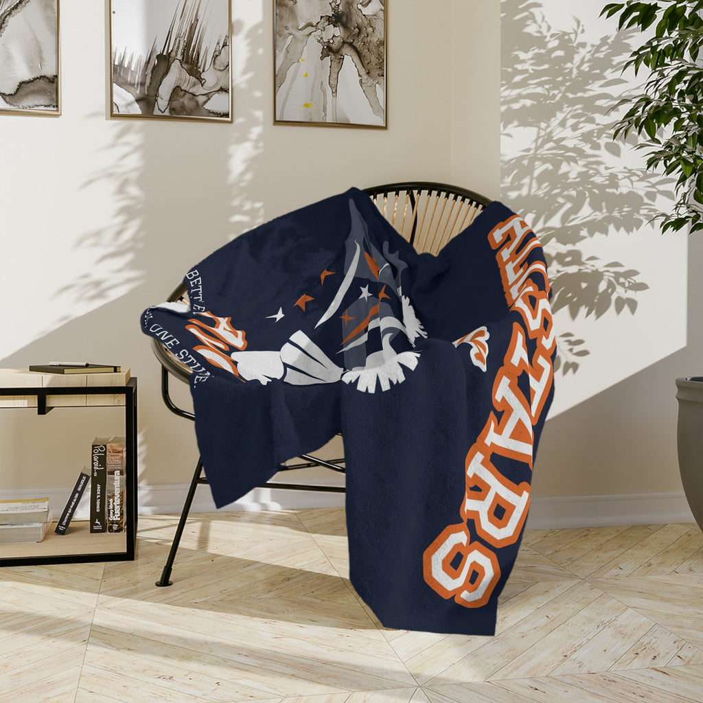 Personalized Cheer Blanket - Player Spotlight Design | Custom Team Name, Class Year & Cheerleader Name | 2 Styles, Your Team Colors | Plush Throw