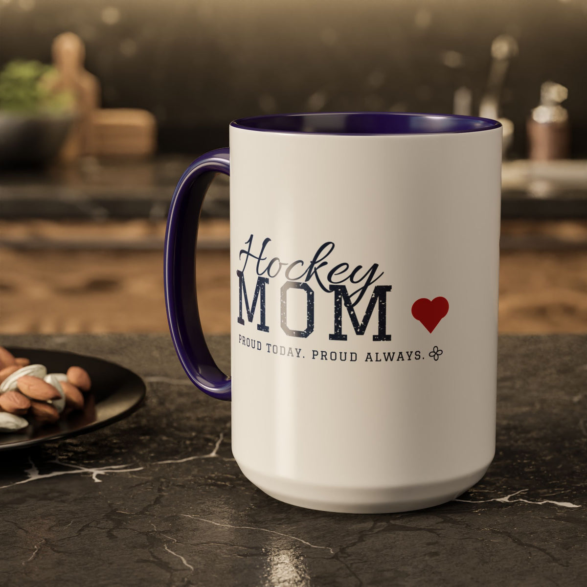Personalized Hockey Mom Mug - Proud Today. Proud Always. | Custom Team Name, Number & Player Name | Hockey Dad, Grandma Gift | 15 oz