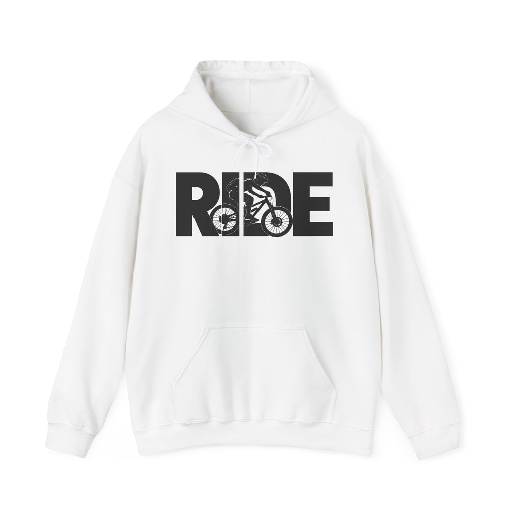 RIDE Mountain Bike Hoodie | Mountain Biker Graphic | Gildan Hoodie