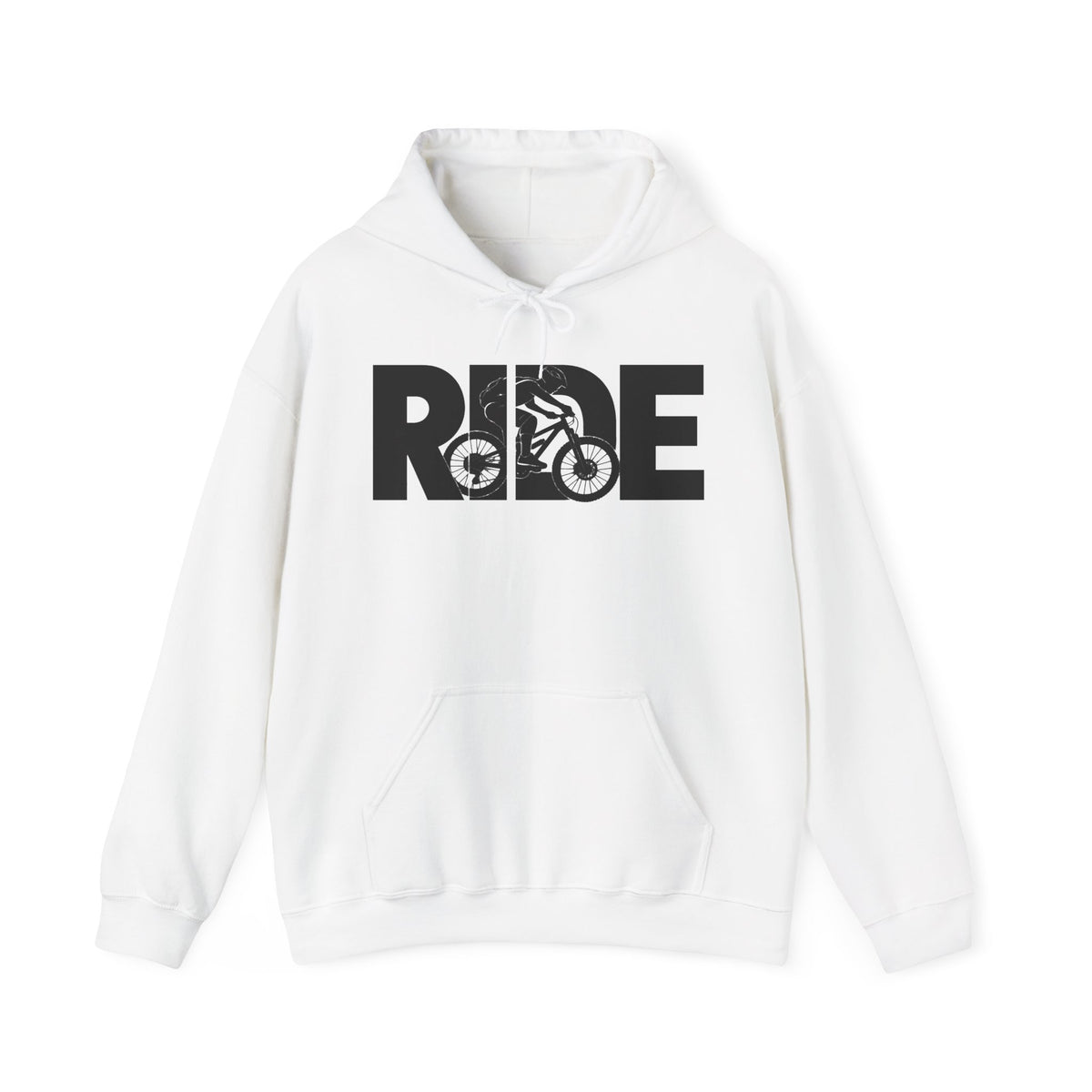 RIDE Mountain Bike Hoodie | Mountain Biker Graphic | Gildan Hoodie