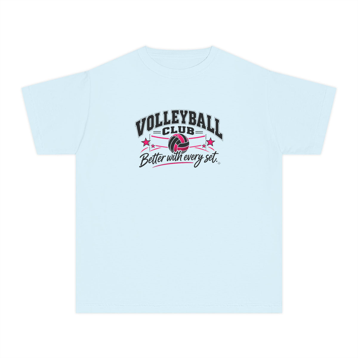 Volleyball Club Youth T-Shirt | Better With Every Set | Girls Volleyball Comfort Colors Youth Tee