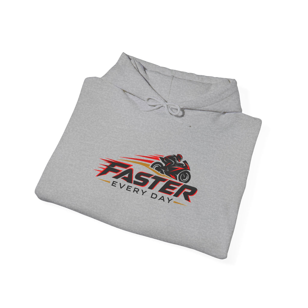 Faster Every Day Sport Bike Logo Hoodie | Motorcycle Racing Gift | Gildan Hoodie