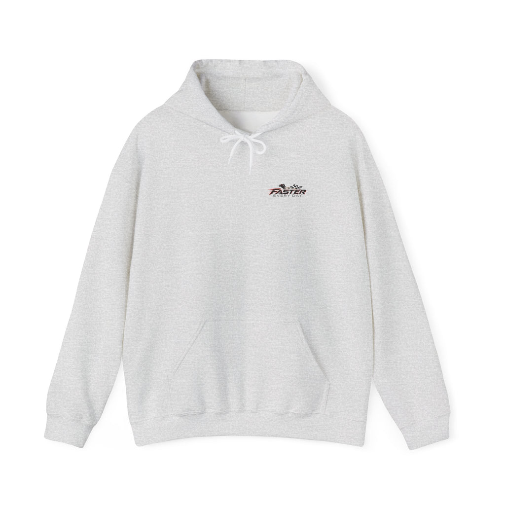 Fearless - Fear May Speak, But It No Longer Decides | Motorcycle Wheelie Hoodie | Front Logo and Back Print | Gildan Hoodie