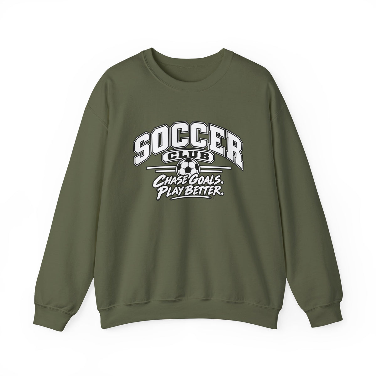 Soccer Club Sweatshirt | Chase Goals, Play Better | Soccer Gildan Crewneck