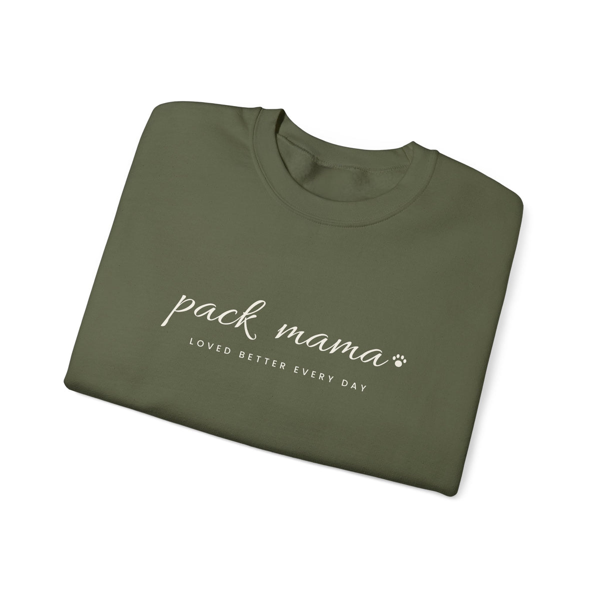 Personalized Pack Mama Sweatshirt - Loved Better Every Day | Pet Names on Sleeve | Choose Your Style | Custom Pet Mom Gift | Gildan Sweatshirt