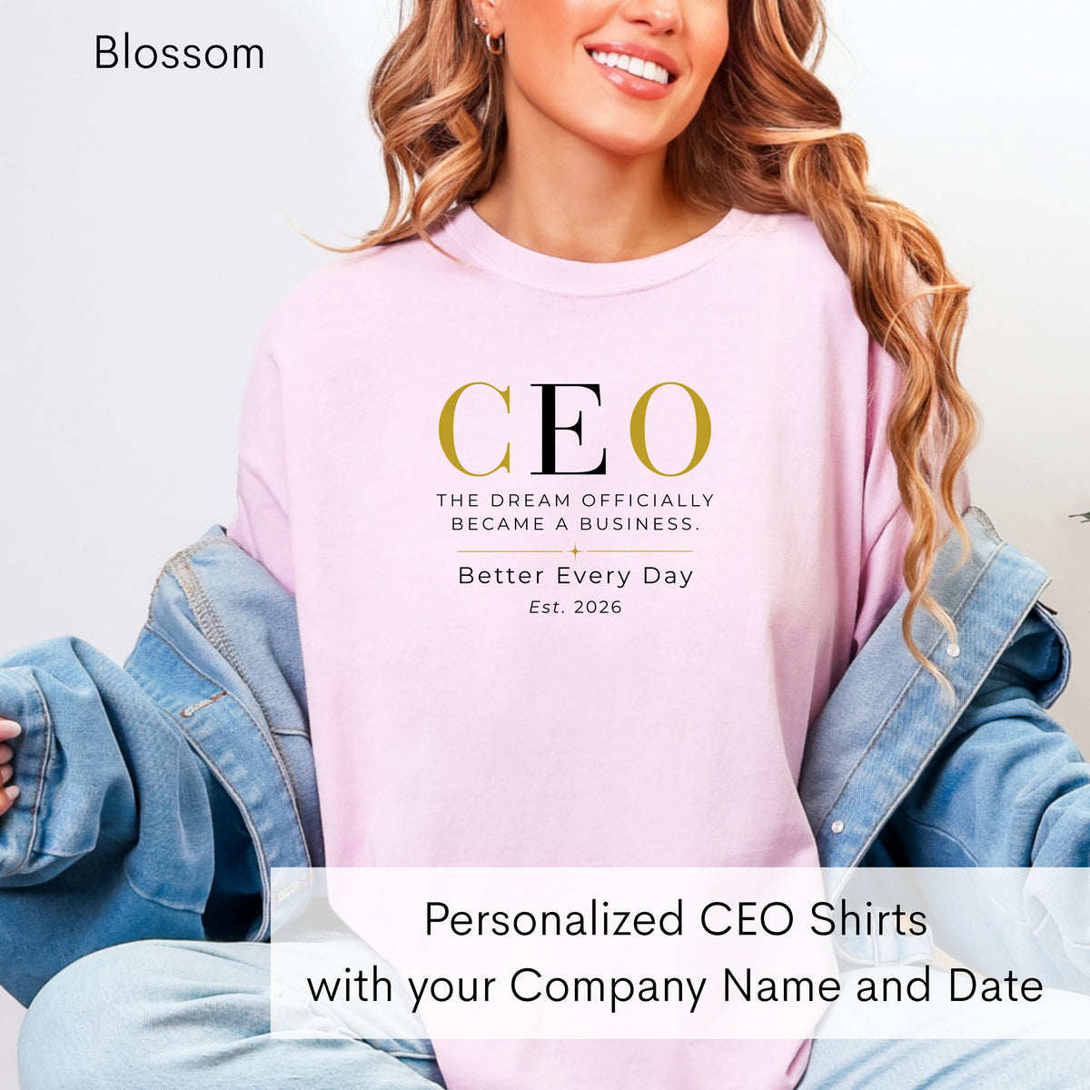 Personalized CEO T-shirt - Custom Business Owner Tee - Business Gift - The Dream Officially Became a Business