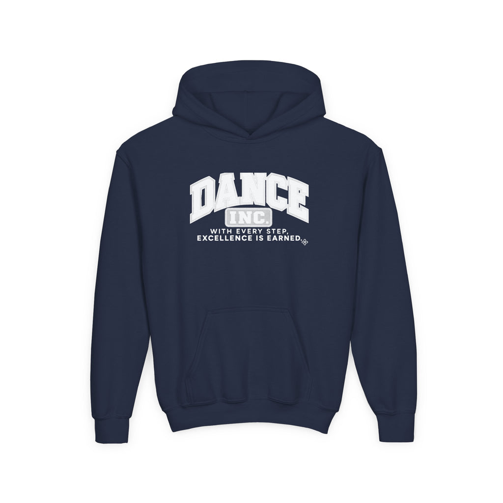 Dance Inc. Youth Hoodie | With Every Step, Excellence Is Earned | Girls Dance Youth Hoodie