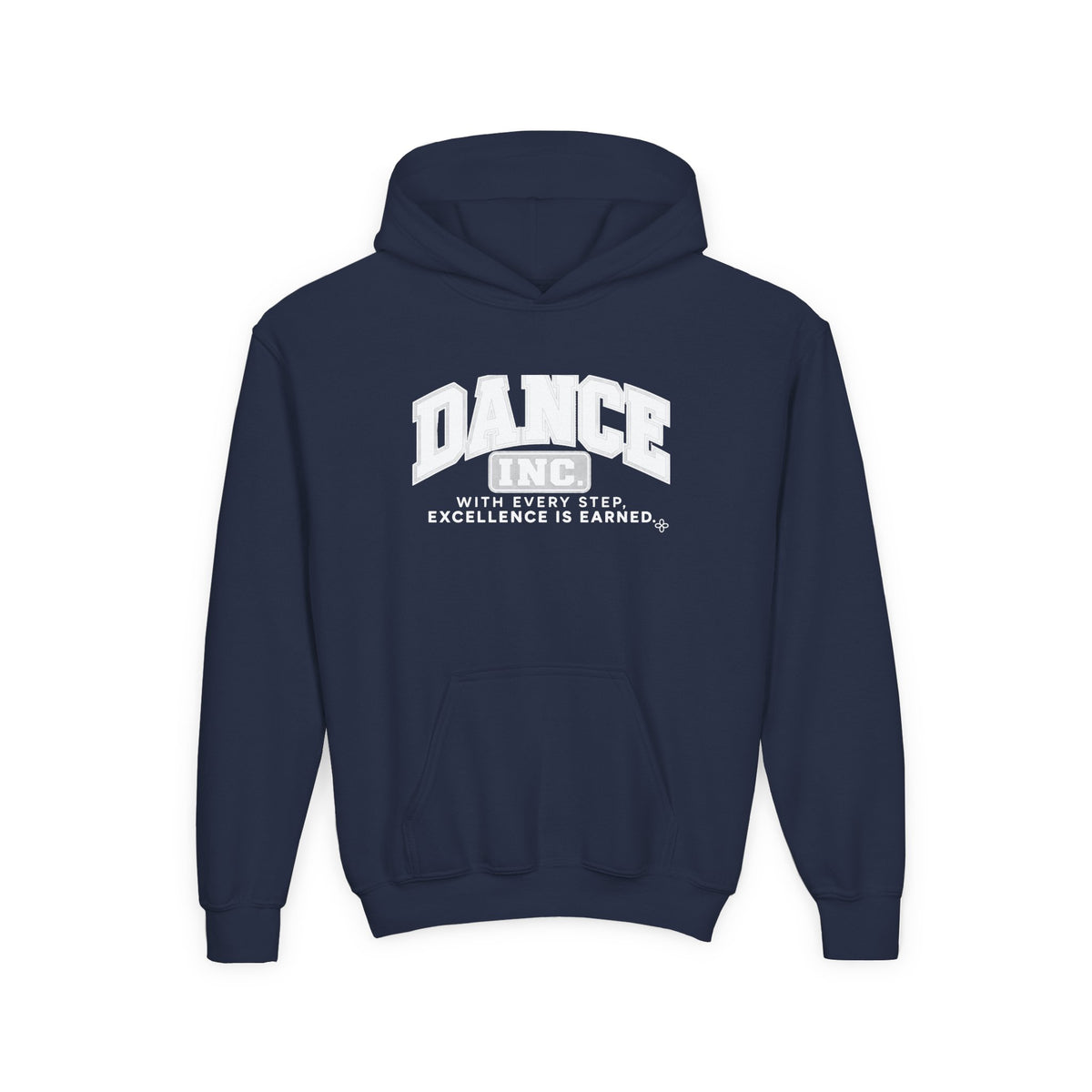 Dance Inc. Youth Hoodie | With Every Step, Excellence Is Earned | Girls Dance Youth Hoodie