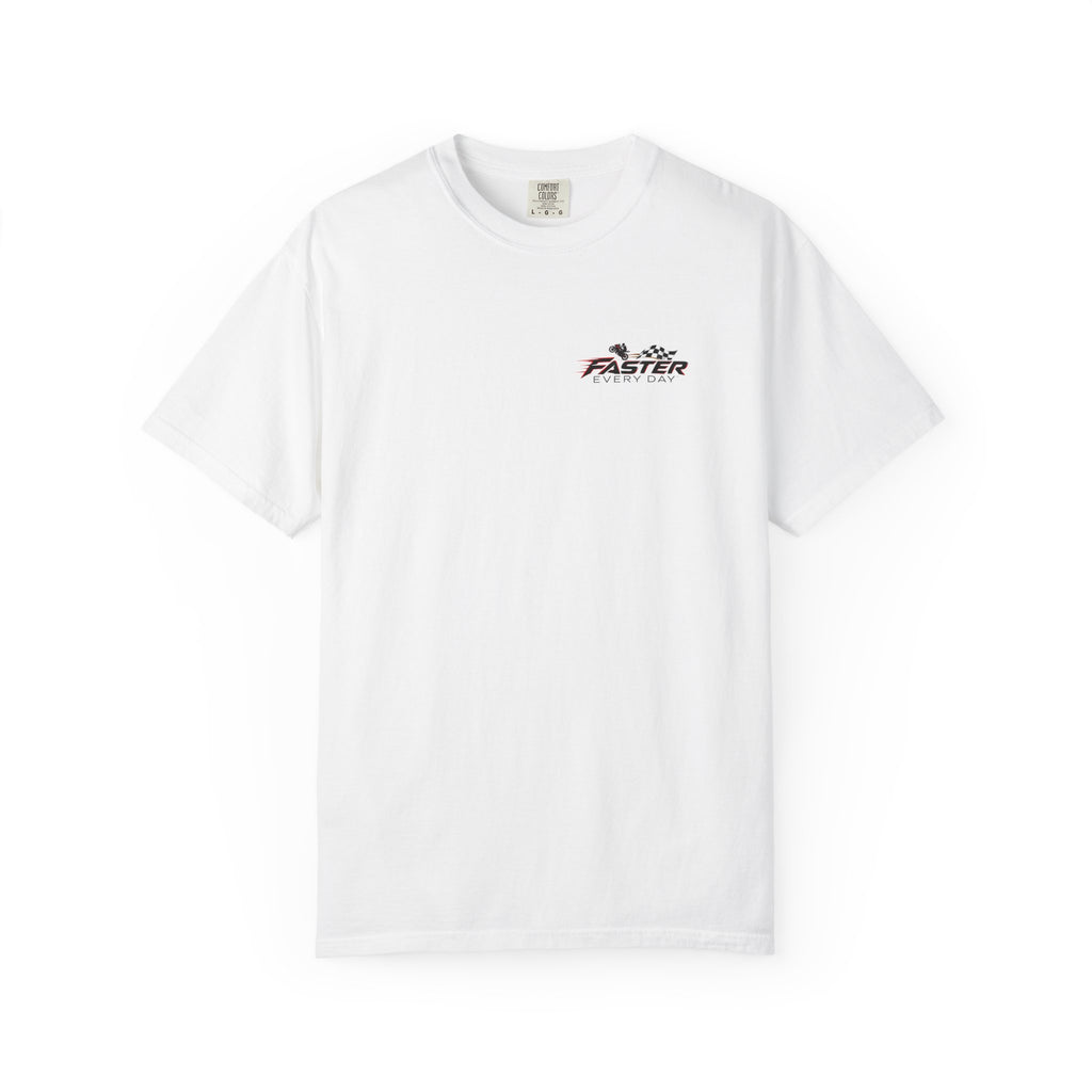 Fearless - Fear May Speak, But It No Longer Decides | Motorcycle Wheelie Tee | Front Logo and Back Print