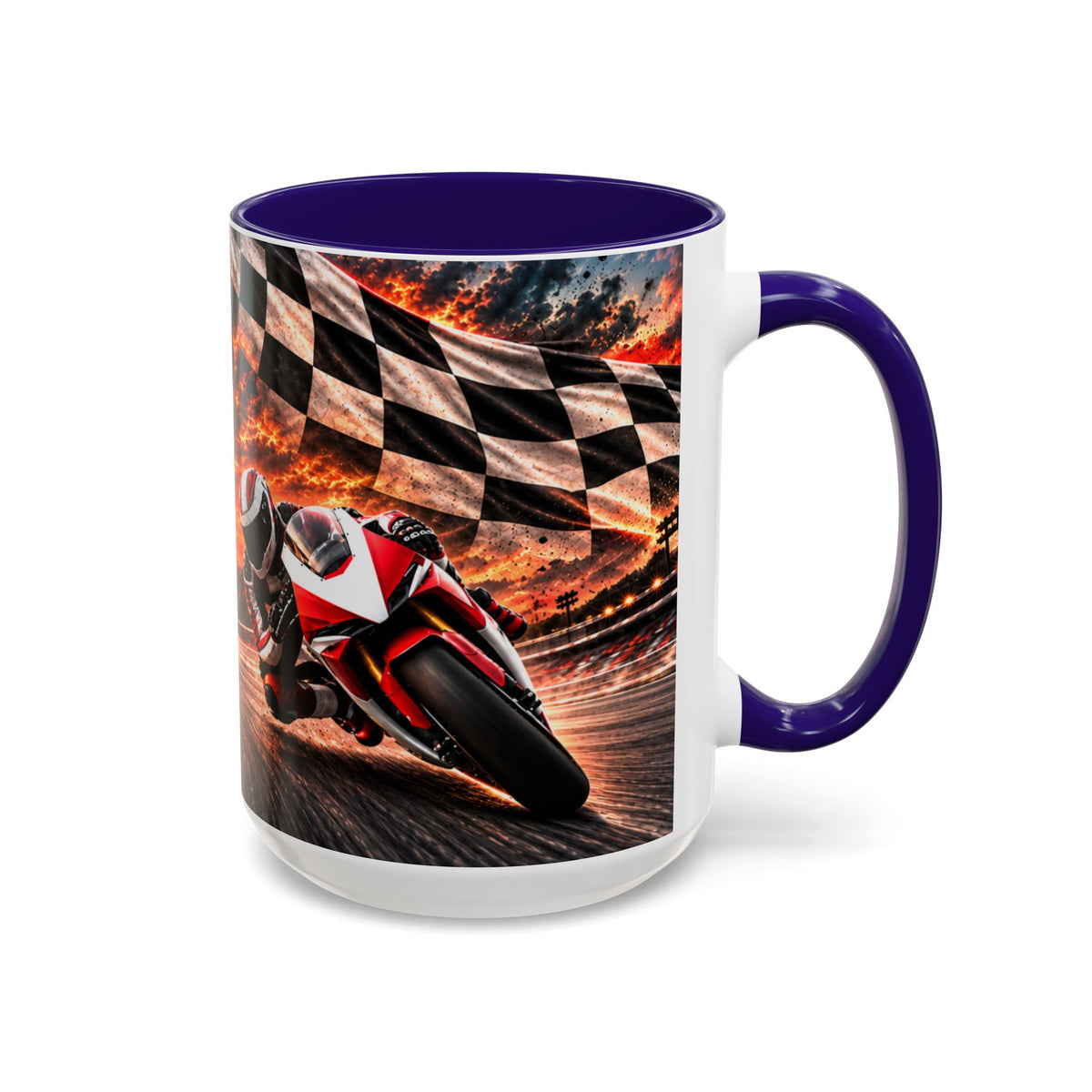 Focus - Every Corner Is an Opportunity for Greatness | 15 oz Motorcycle Racing Mug, Coffee Cup