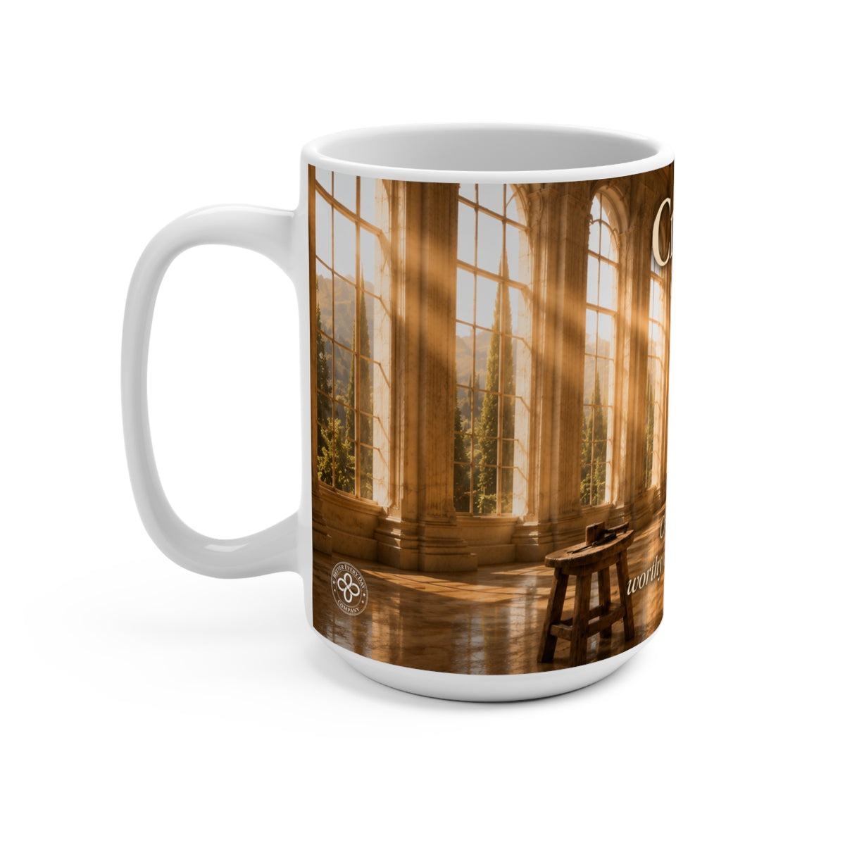 Create - Create a Life Worthy of Your Potential - Greek Sculpture - 15 oz Inspirational Sculptor Mug, Coffee Cup