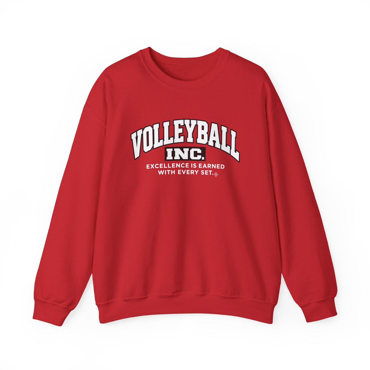 Volleyball Inc. Sweatshirt | Excellence Is Earned With Every Set | Volleyball Gildan Crewneck