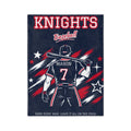 Personalized Baseball Blanket - Player Spotlight Design | Custom Team Name, Number & Player Name | 2 Styles, Your Team Colors | Plush Throw