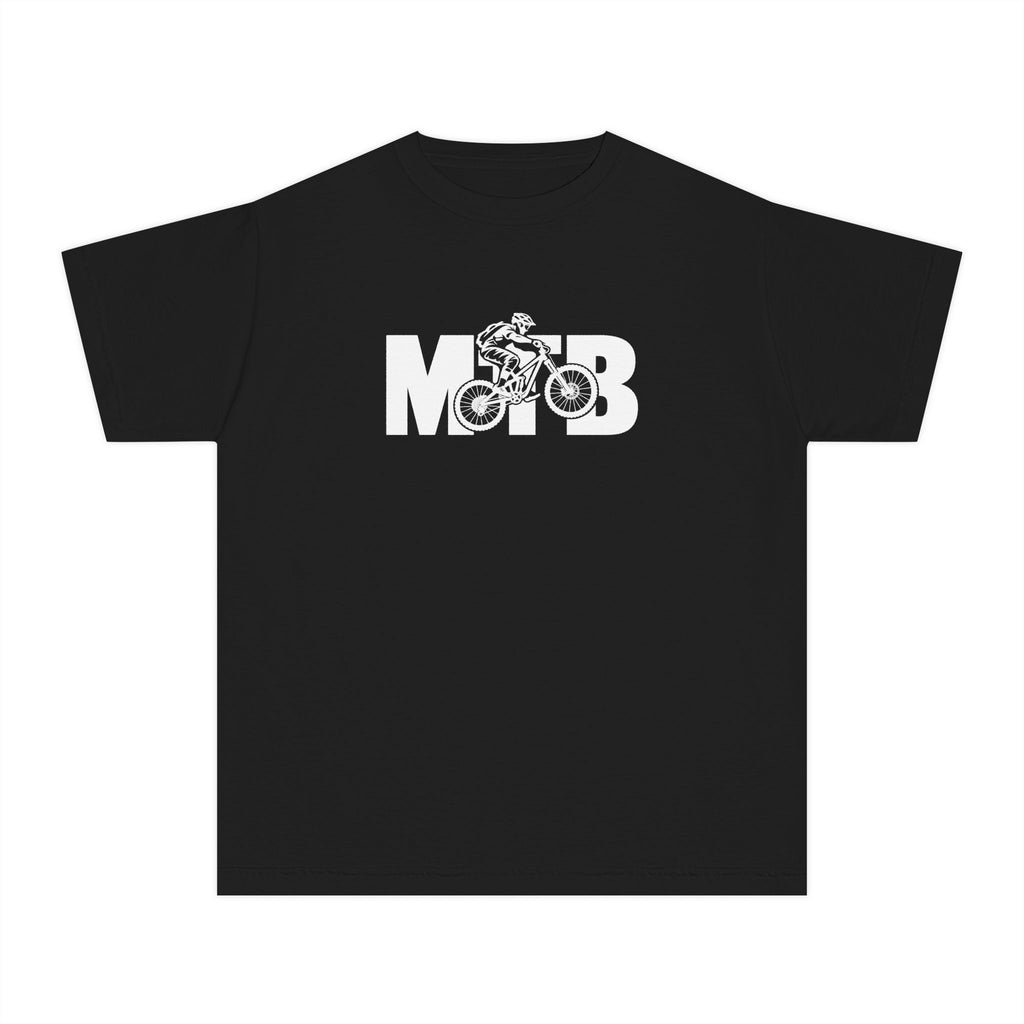 MTB Mountain Bike Youth T-Shirt | Mountain Bike Rider Graphic | Kids Comfort Colors Youth Tee