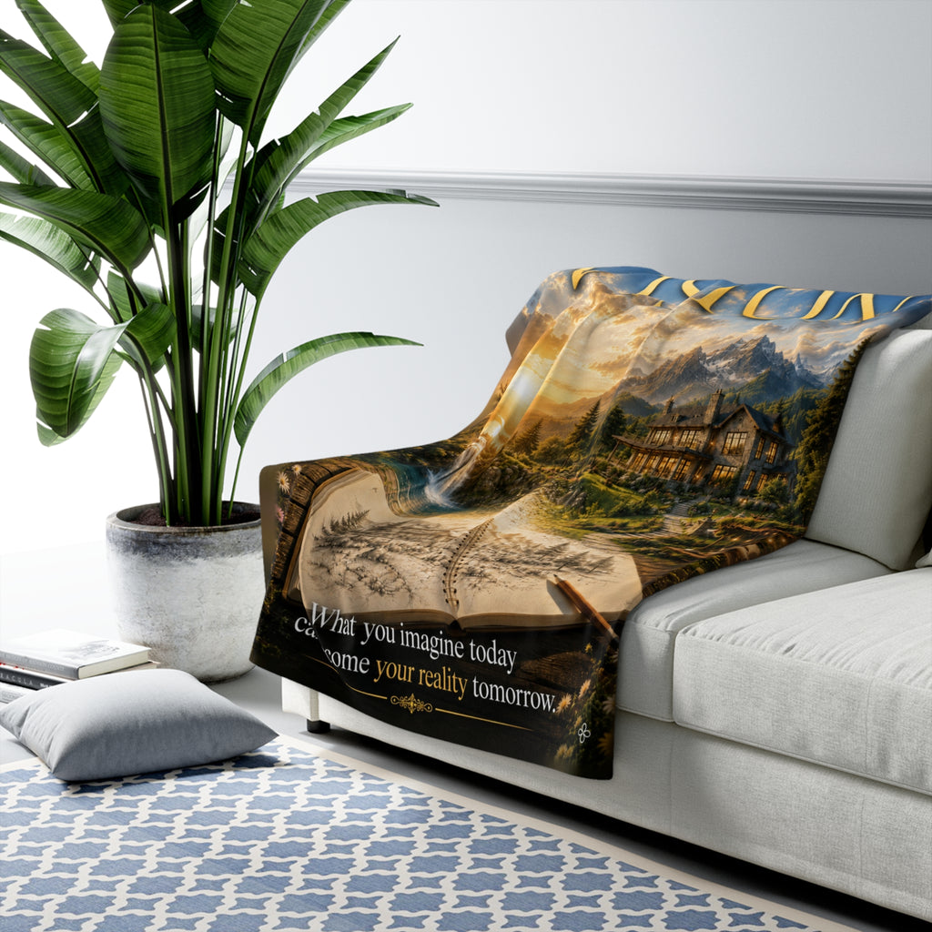 Vision Motivational Sherpa Blanket | Inspirational Quote Sherpa Fleece Throw | Uplifting Gift | Better Every Day