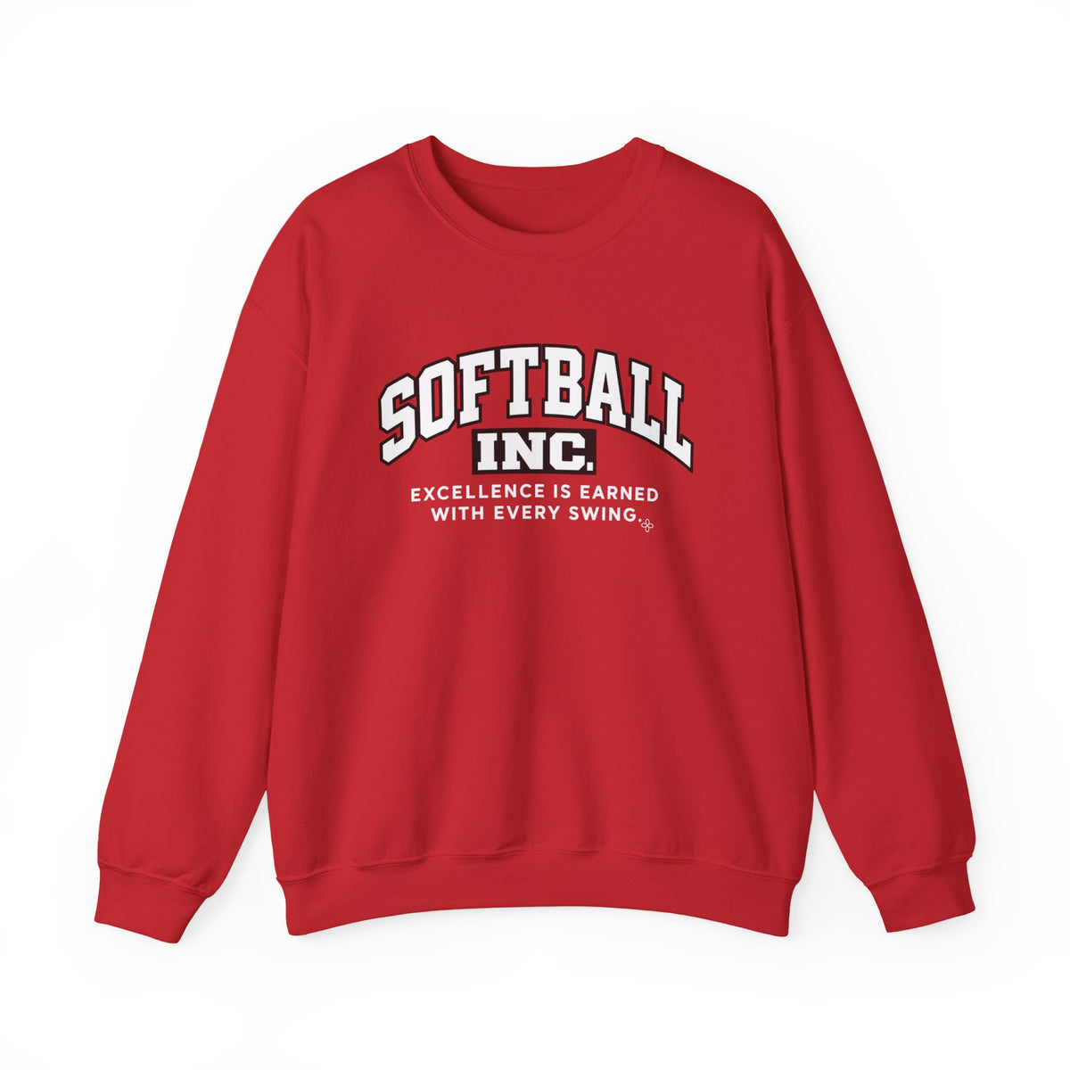 Softball Inc. Sweatshirt | Excellence Is Earned With Every Swing | Softball Gildan Crewneck