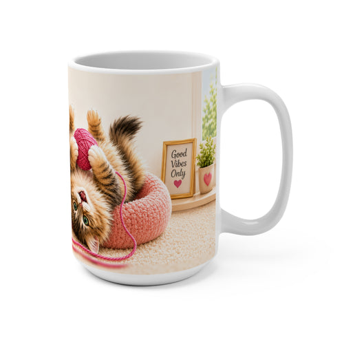 Be Unapologetically You! - 15 oz Funny Cat Mug, Coffee Cup